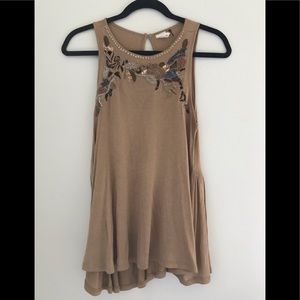 Anthropologie Embellished Tank Top